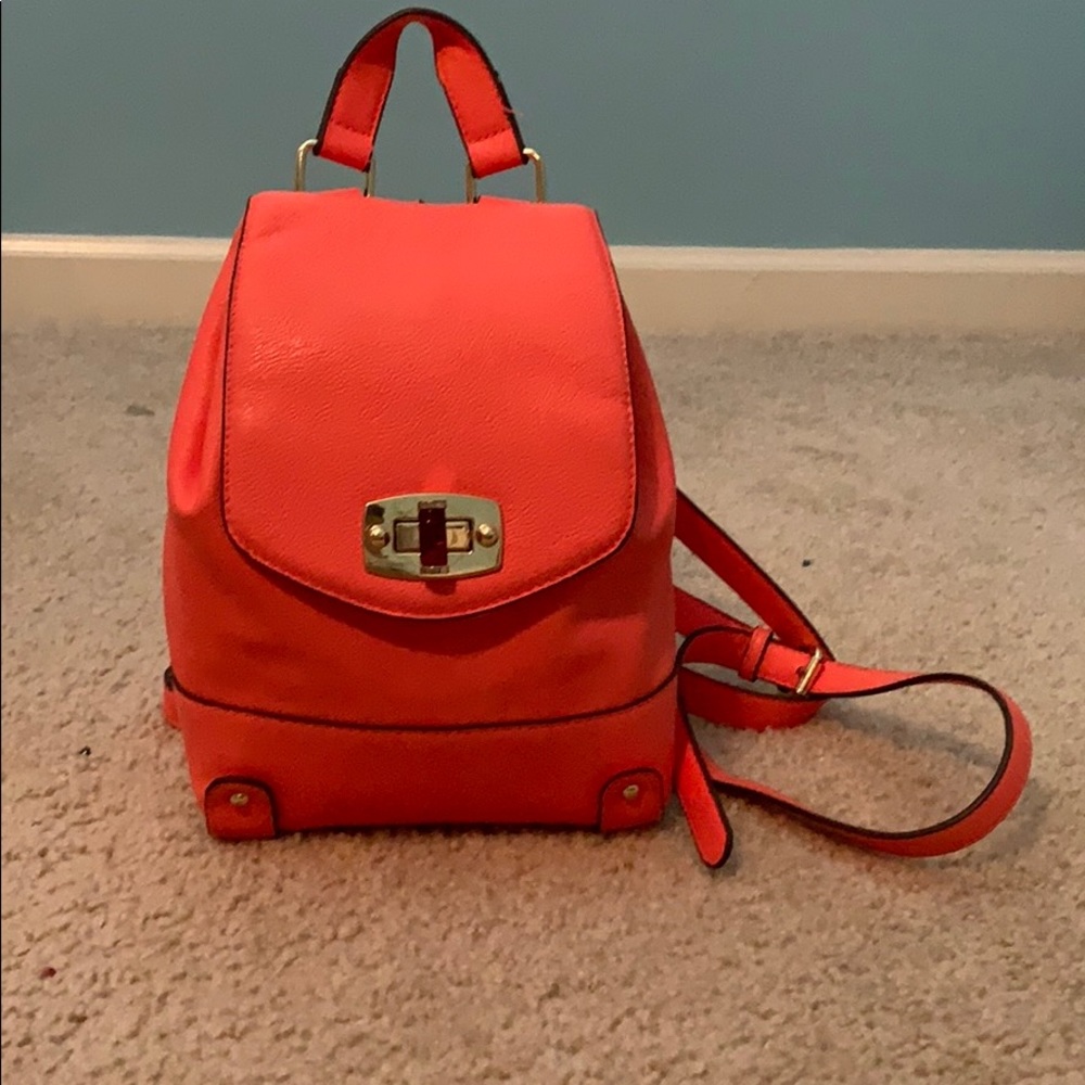 Coral/ Orange mini Backpack
